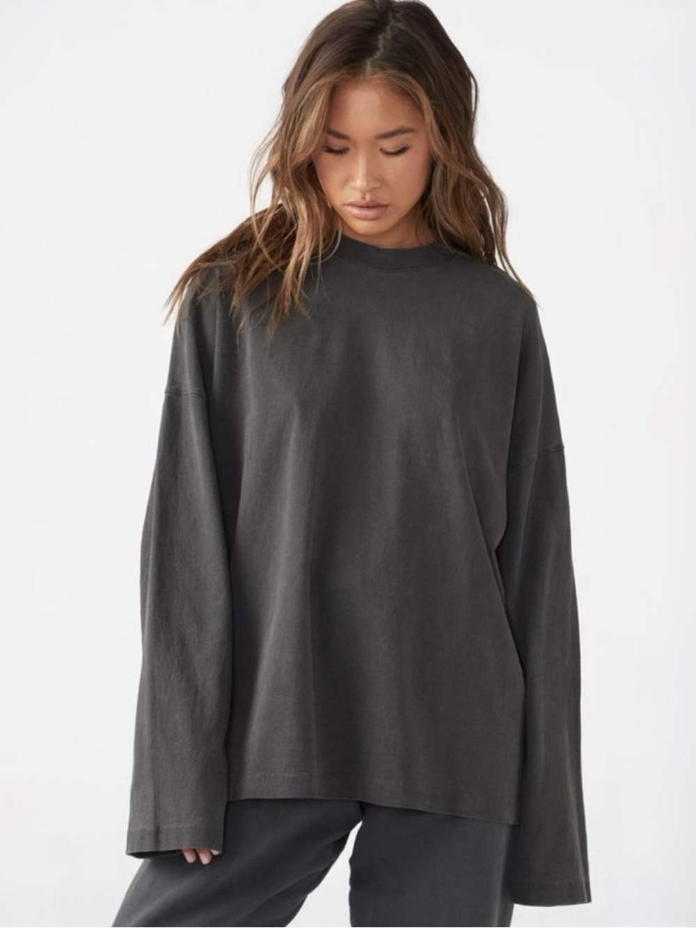 Joah Brown Vintage Cotton Long Sleeve Panel Tee